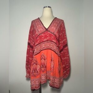 Ladies Free People Red Top Size M